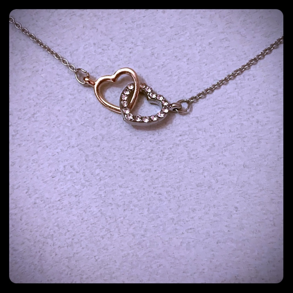 Heart duo necklace